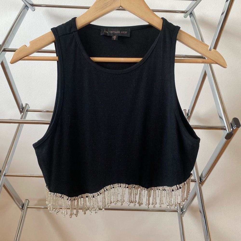 Western diamond crop top